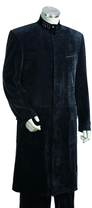 Men's Dark Navy Stylish Long Zoot Suit 45'' Long Jacket EXTRA LONG JACKET Maxi Very Long mensusa