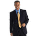 Men's Darkest Dark Navy Blue Suit For Men Business Super 100'S Dress Cheap Priced Business Suits Clearance Sale Available In 2 Or 3 Buttons Style Regular Classic Cut - mensusa