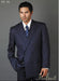 Men's Double Breasted Suits Navy Blue Suit For Men/PS Suit With Smooth Stripe ~ Pinstripe Full Canvanced Poly~Rayon Feel Pleated Pants mensusa