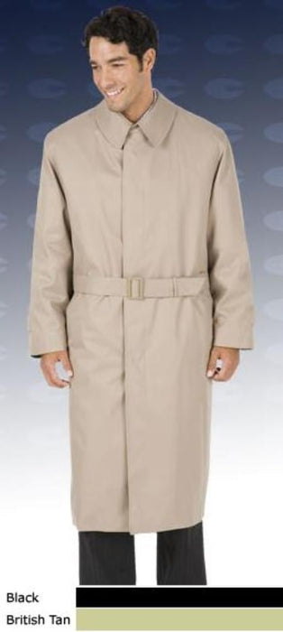 Men's Dress Coat 46 Inch Vent, Fly Front Coat With Split Raglan Sleeves, Full Belt Trench Coat ~ Raincoat mensusa