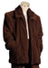 Men's Dress Coat Faux Fur 3/4 Length Coat Brown mensusa