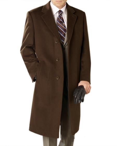 Men's Dress Coat Long Wool Winter Dress Knee length Men's Overcoat Coat Reg: $1495 Luxurious High-Quality 10% Cashmere Premium Top Coat Brown mensusa