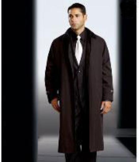 Men's Dress Coat Polyester/Nylon Long Style Rain Coat-Trench Coat(Snap Off Liner) mensusa