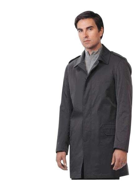 Men's Dress Coat Raincoat - Trench Coat Black mensusa