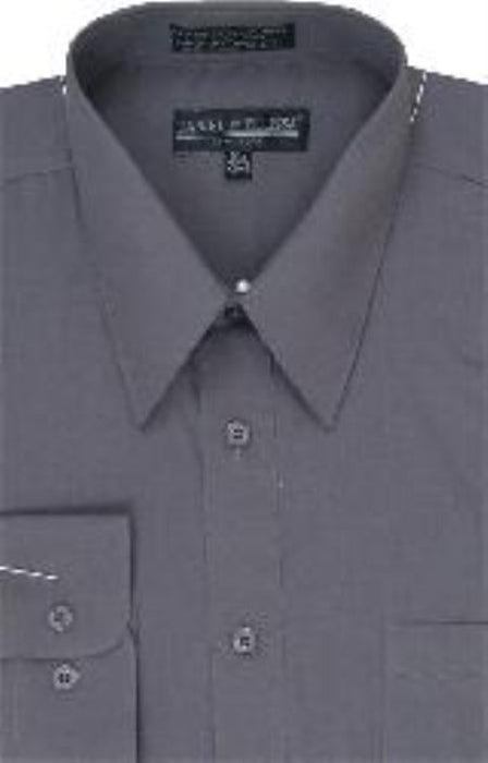 Men's Dress Shirt Chap Charcoal Grey/Gray For Men Men's Dress Cheap Priced Shirt Online Sale mensusa