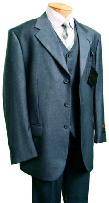 Men's Fashion three piece suit in Luxurious Heather Grey mensusa