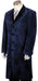 Men's Fashionable 4 Button Dark Navy Long Zoot Suit mensusa