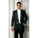 Men's Formal Tails - Peak Tailcoat Black Tuxedo Jacket with the tail suit mensusa