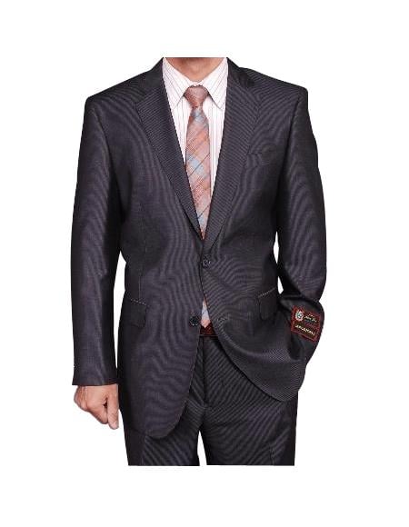 Men's Gray Micro-Stripe ~ Pinstripe 2-button discounted Cheap Priced Business Suits Clearance Sale For Men 2 Piece Suits - Two piece Business suits Suit mensusa