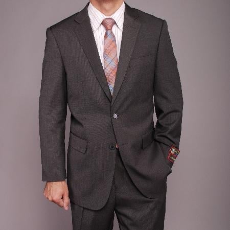 Men's Gray Teakweave 2-button 2 Piece Suits - Two piece Business suits Suit mensusa