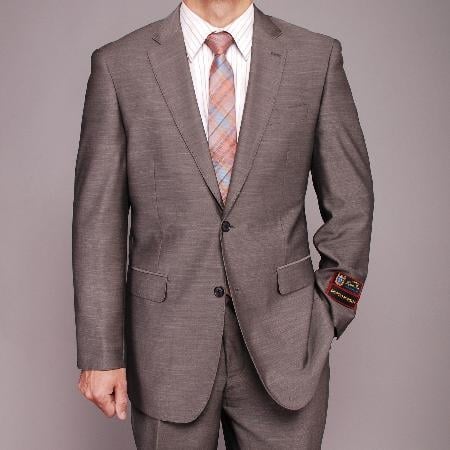 Men's Gray patterned 2-button Suit - Dress Suit For Men 2 Piece Suits - Two piece Business suits Suit mensusa