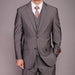 Men's Grey Birdseye Three-piece three piece suit mensusa