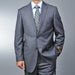 Men's Grey Pinstripe 2-button Suit 2 Piece Suits - Two piece Business suits Suit mensusa