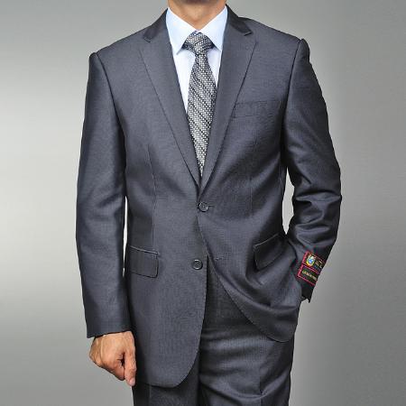 Men's Grey Teakweave 2-button Suit mensusa