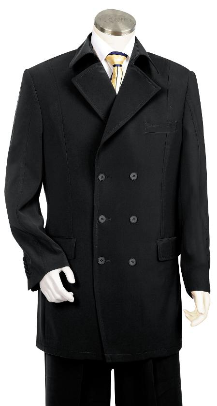 Men's High Fashion Black Zoot Suit mensusa