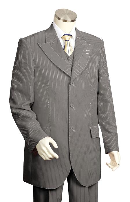 Men's High Fashion Dark Navy Zoot Suit mensusa