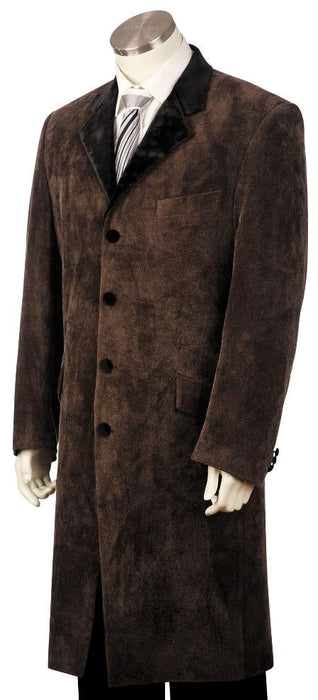 Men's Long Fashion Zoot Suit in Taupe mensusa