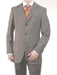 Men's Medium Gray Light Gray 3 Buttons fully lined On Sale mensusa