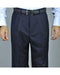 Men's Navy Blue Single Pleat Pants unhemmed unfinished bottom mensusa