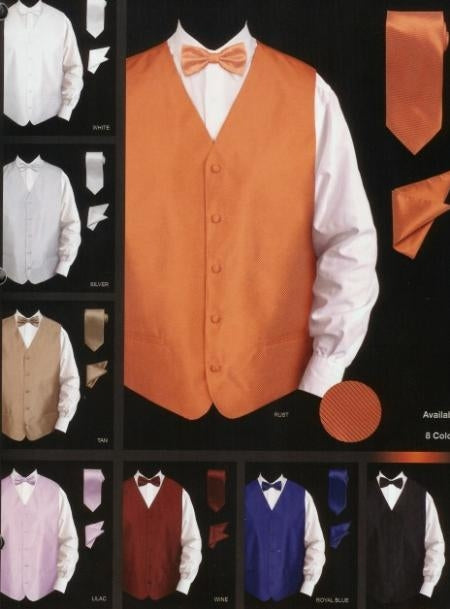 Men's New patterned Satin Dress Tuxedo Wedding Vest ~ Waistcoat ~ Waist coat Set mensusa