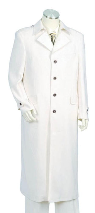 Men's Off White Urban Styled Zoot Suit - Pimp Suit - Zuit Suit with Full Length Jacket mensusa