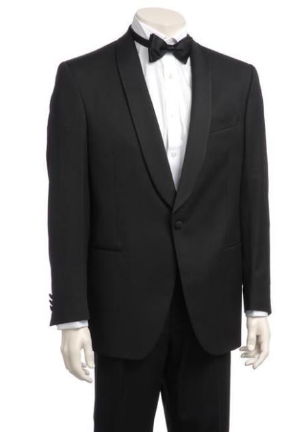 Men's One-button Satin Shawl Lapel Tuxedo mensusa