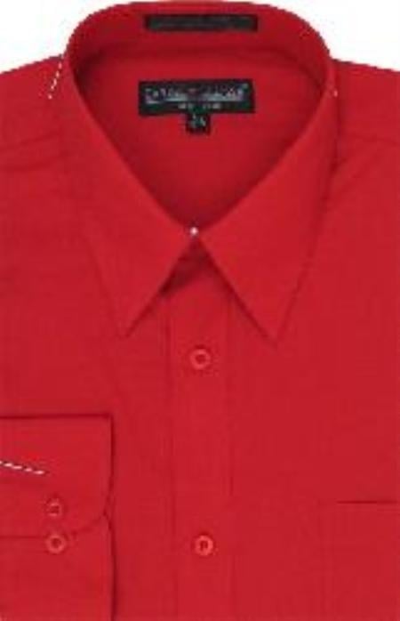 Men's Red Dress Cheap Priced Shirt Online Sale mensusa