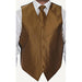 Men's Rust Brown Four-piece Dress Tuxedo Wedding Vest - Men's Neck Ties - Mens Dress Tie - Trendy Mens Ties mensusa