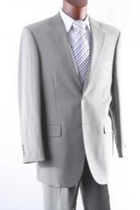 Men's Sage 2 Button Suit greenish Gray mensusa