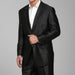 Men's Shiny Black 2-button Men's Sharkskin Suit mensusa