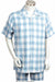 Men's Short Sleeve 2 piece Casual Mens Walking Suit White ~ Turquoise Blue mensusa