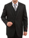 Men's Solid Black 2 Button Front Closure Discounted Sale Fit Suit mensusa