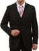 Men's Solid Black 2 Button Front Closure Suit mensusa