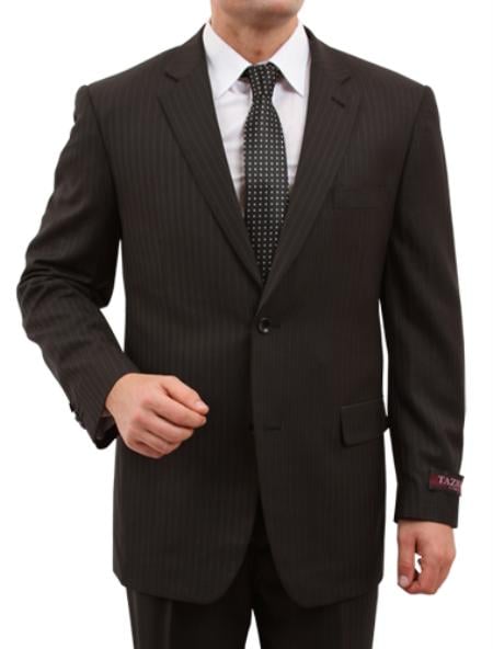 Men's Solid Black 2 Button Fully Lined For Comfort Fit Front Closure Suit mensusa