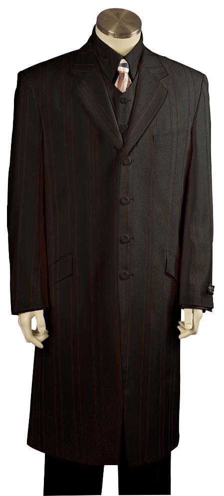 Men's Solid Black Exclusive Fashion Zoot Suit Black mensusa