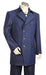 Men's Stylish 3 Button Blue Zoot Denim Fabric Suit mensusa