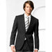 Men's Stylish One Button Black Suit - Single Button Suit mensusa