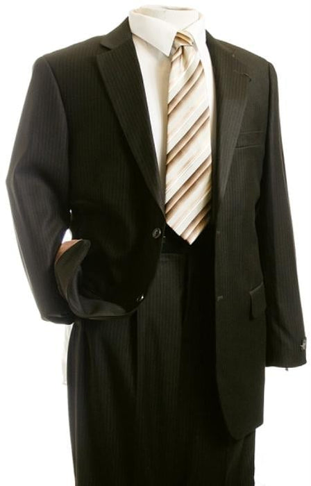 Men's Suit Brown Pinstripe Designer affordable Cheap Priced Business Suits Clearance Sale online sale mensusa