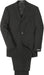 Men's Super 100 Solid BLack 3 Buttons Men's Cheap Priced Business Suits Clearance Sale at - mensusa