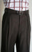 Men's Super 150's 100% Wool Wide Leg Dress Pants / Slacks Brown unhemmed unfinished bottom mensusa