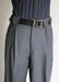 Men's Super 150's 100% Wool Wide Leg Dress Pants / Slacks Grey unhemmed unfinished bottom mensusa