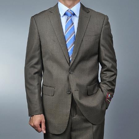 Men's Taupe 2-buttton Suit mensusa