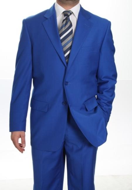 Men's Two Button Dress Cheap Priced Business Suits Clearance Sale for Men Royal Blue Jacket Blazer + Pants mensusa