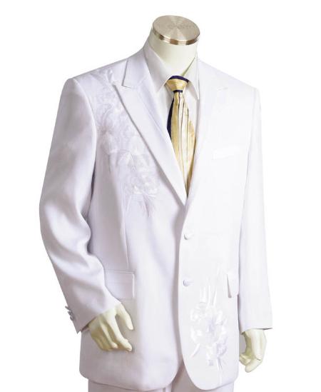 Men's Two Button Suits White Leisure Casual Suit For Sale mensusa