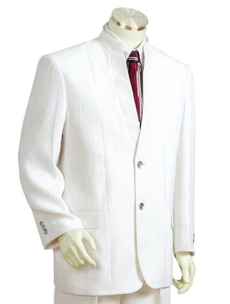 Men's Two Button Suits White mensusa