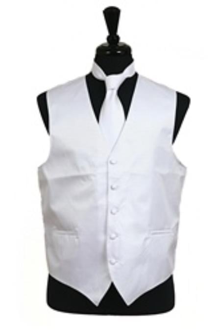 Men's White Horizontal Rib Pattern Vest Waistcoat - Men's Neck Ties - Mens Dress Tie - Trendy Mens Ties mensusa