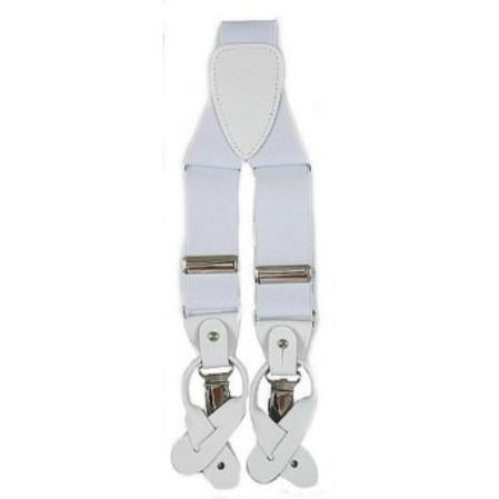 Men's White Suspender mensusa