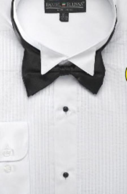 Men's Wing Tip Tuxedo Shirt with Bow Tie - Men's Neck Ties - Mens Dress Tie - Trendy Mens Ties mensusa