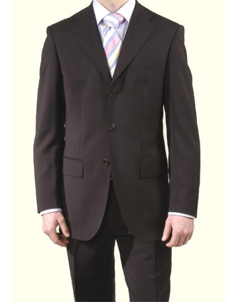 Men's premier quality Online Sale Clearance Business Black 3 Button Super 140's Cheap Priced Business Suits Clearance Sale - mensusa