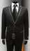 Men's tuxedo suits Black White trimmed Suit Framed Lapel mensusa